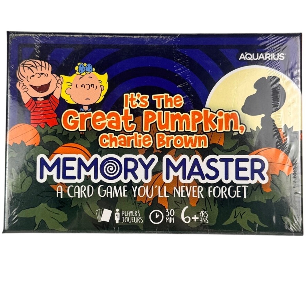 Its The Great Pumpkin Charlie Brown Memory Master Card Game Aquarius‎ 2022 New